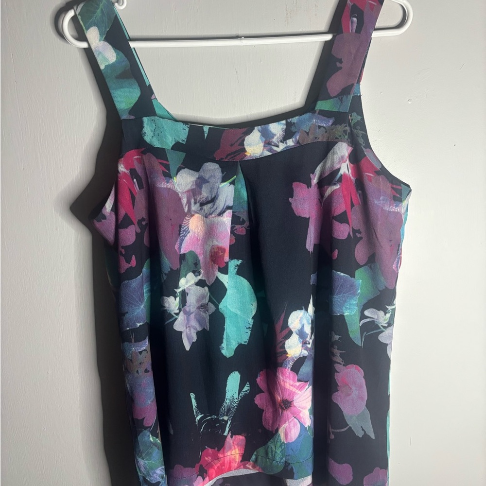 AFF Black and Blue Artistic Sleeveless Tank Top